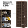 image:imageSimple Houseware 24 Section Shelves Hanging Shoes Organizer BlackBrown