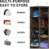 image:imageSimple Houseware 24 Section Shelves Hanging Shoes Organizer BlackBrown