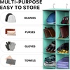 image:imageSimple Houseware 24 Section Shelves Hanging Shoes Organizer BlackTurquoise