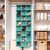 image:imageSimple Houseware 24 Section Shelves Hanging Shoes Organizer BlackTurquoise
