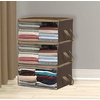 image:imageSimple Houseware 3 Pack Foldable Clothing Storage Box with Clear WindowBrown