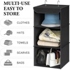 image:imageSimple Houseware 3 Shelf Hanging Closet Organizer GrayBlack
