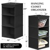 image:imageSimple Houseware 3 Shelf Hanging Closet Organizer GrayBlack