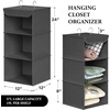 image:imageSimple Houseware 3 Shelf Hanging Closet Organizer GrayDark Grey