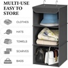 image:imageSimple Houseware 3 Shelf Hanging Closet Organizer GrayDark Grey