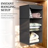 image:imageSimple Houseware 3 Shelf Hanging Closet Organizer GrayDark Grey