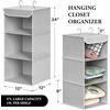 image:imageSimple Houseware 3 Shelf Hanging Closet Organizer GrayGrey