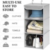 image:imageSimple Houseware 3 Shelf Hanging Closet Organizer GrayGrey