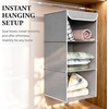 image:imageSimple Houseware 3 Shelf Hanging Closet Organizer GrayGrey