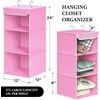 image:imageSimple Houseware 3 Shelf Hanging Closet Organizer GrayPink