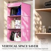 image:imageSimple Houseware 3 Shelf Hanging Closet Organizer GrayPink