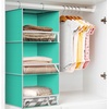 image:imageSimple Houseware 3 Shelf Hanging Closet Organizer GrayTurquoise