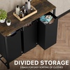 image:imageSimple Houseware 3Section Laundry Sorter wTabletop Shelf Rustic Brown