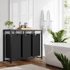 image:imageSimple Houseware 3Section Laundry Sorter wTabletop Shelf Rustic Brown