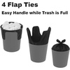 image:imageSimple Houseware 4 Gallon Small Trash Bags 80 Count with Flap Tie Black