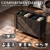 image:imageSimple Houseware 4Bag Heavy Duty Laundry Sorter Rolling Cart Dark GreyBronze
