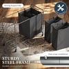 image:imageSimple Houseware 4Bag Heavy Duty Laundry Sorter Rolling Cart Dark GreyDark Grey