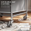 image:imageSimple Houseware 4Bag Heavy Duty Laundry Sorter Rolling Cart Dark GreySilver