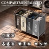 image:imageSimple Houseware 4Bag Heavy Duty Laundry Sorter Rolling Cart Dark GreySilverAssorted