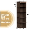 image:imageSimple Houseware 5 Shelf Hanging Closet Organizer BlackBrown