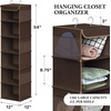 image:imageSimple Houseware 5 Shelf Hanging Closet Organizer BlackBrown