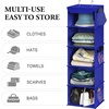 image:imageSimple Houseware 5 Shelf Hanging Closet Organizer BlackDark Blue
