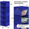 image:imageSimple Houseware 5 Shelf Hanging Closet Organizer BlackDark Blue