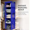 image:imageSimple Houseware 5 Shelf Hanging Closet Organizer BlackDark Blue