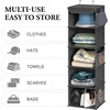 image:imageSimple Houseware 5 Shelf Hanging Closet Organizer BlackDark Gray