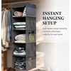 image:imageSimple Houseware 5 Shelf Hanging Closet Organizer BlackDark Gray