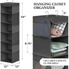 image:imageSimple Houseware 5 Shelf Hanging Closet Organizer BlackDark Gray