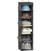 image:imageSimple Houseware 5 Shelf Hanging Closet Organizer BlackDark Gray