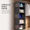 image:imageSimple Houseware 5 Shelf Hanging Closet Organizer BlackDark Gray
