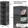 image:imageSimple Houseware 5 Shelf Hanging Closet Organizer BlackDark Gray