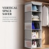 image:imageSimple Houseware 5 Shelf Hanging Closet Organizer BlackGrey