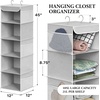 image:imageSimple Houseware 5 Shelf Hanging Closet Organizer BlackGrey
