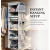 image:imageSimple Houseware 5 Shelf Hanging Closet Organizer BlackGrey