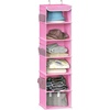 image:imageSimple Houseware 5 Shelf Hanging Closet Organizer BlackPink