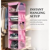 image:imageSimple Houseware 5 Shelf Hanging Closet Organizer BlackPink