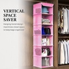image:imageSimple Houseware 5 Shelf Hanging Closet Organizer BlackPink