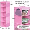 image:imageSimple Houseware 5 Shelf Hanging Closet Organizer BlackPink