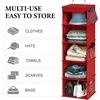 image:imageSimple Houseware 5 Shelf Hanging Closet Organizer BlackRed