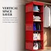 image:imageSimple Houseware 5 Shelf Hanging Closet Organizer BlackRed