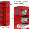 image:imageSimple Houseware 5 Shelf Hanging Closet Organizer BlackRed