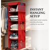 image:imageSimple Houseware 5 Shelf Hanging Closet Organizer BlackRed