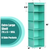 image:imageSimple Houseware 5 Shelf Hanging Closet Organizer BlackTurquoise