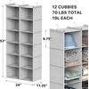 image:imageSimple Houseware 6 Shelf DoubleWide Hanging Closet Organizer Gray