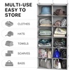 image:imageSimple Houseware 6 Shelf DoubleWide Hanging Closet Organizer Gray