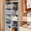 image:imageSimple Houseware 6 Shelf DoubleWide Hanging Closet Organizer Gray