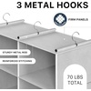 image:imageSimple Houseware 6 Shelf DoubleWide Hanging Closet Organizer Gray